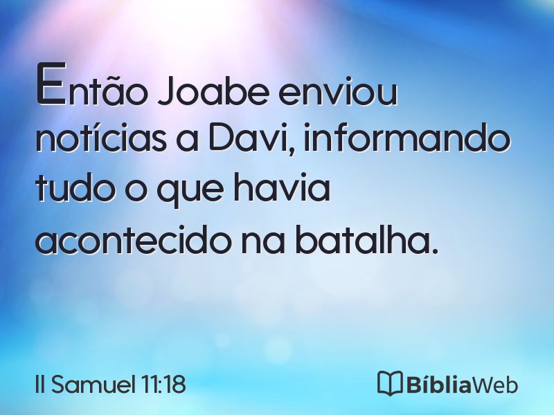 II Samuel 11:18 em imagem para compartilhar