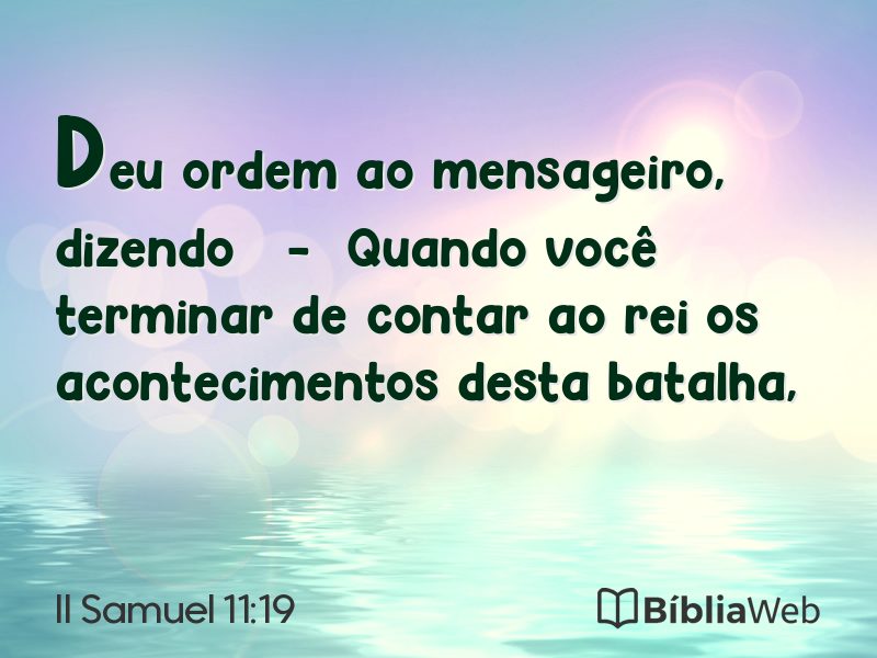 II Samuel 11:19 em imagem para compartilhar