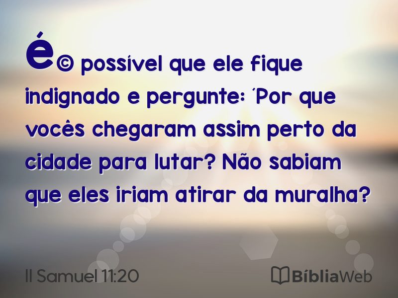II Samuel 11:20 em imagem para compartilhar