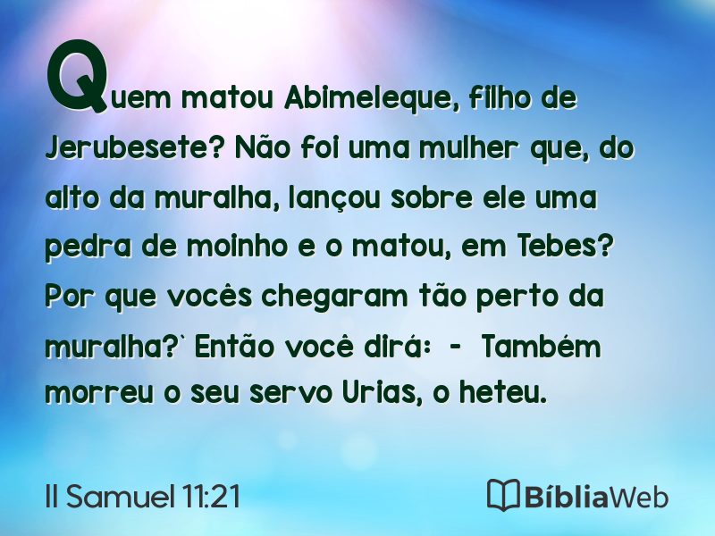 II Samuel 11:21 em imagem para compartilhar
