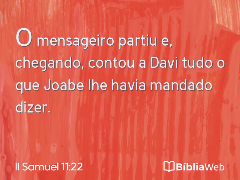 II Samuel 11:22 em imagem para compartilhar