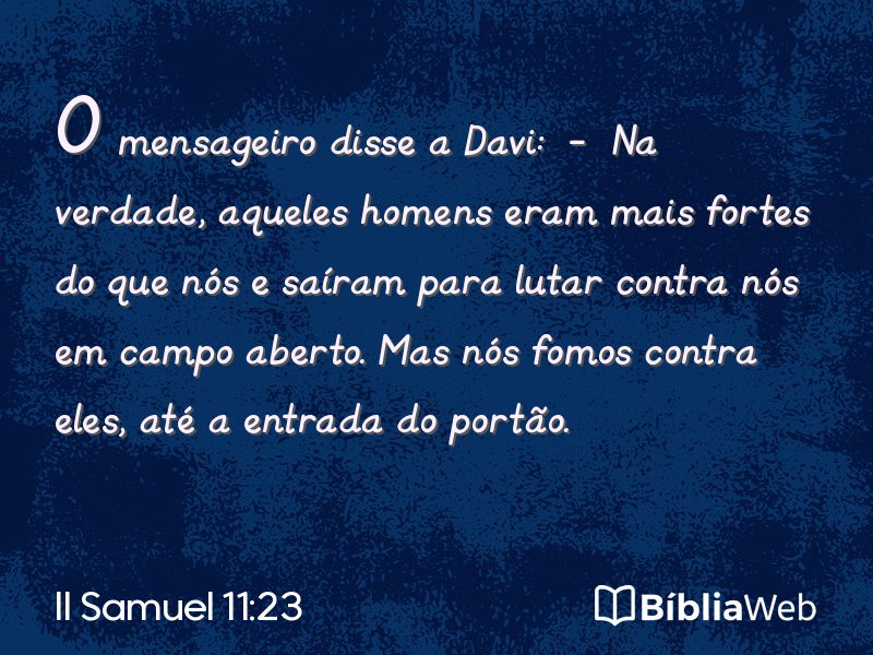 II Samuel 11:23 em imagem para compartilhar