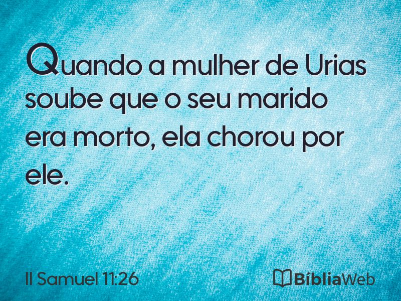 II Samuel 11:26 em imagem para compartilhar