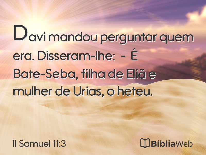 II Samuel 11:3 em imagem para compartilhar