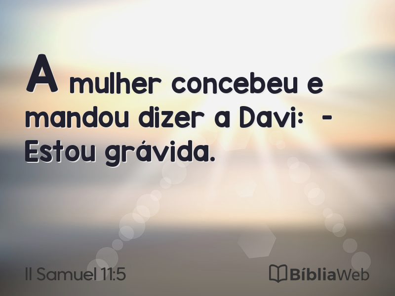 II Samuel 11:5 em imagem para compartilhar