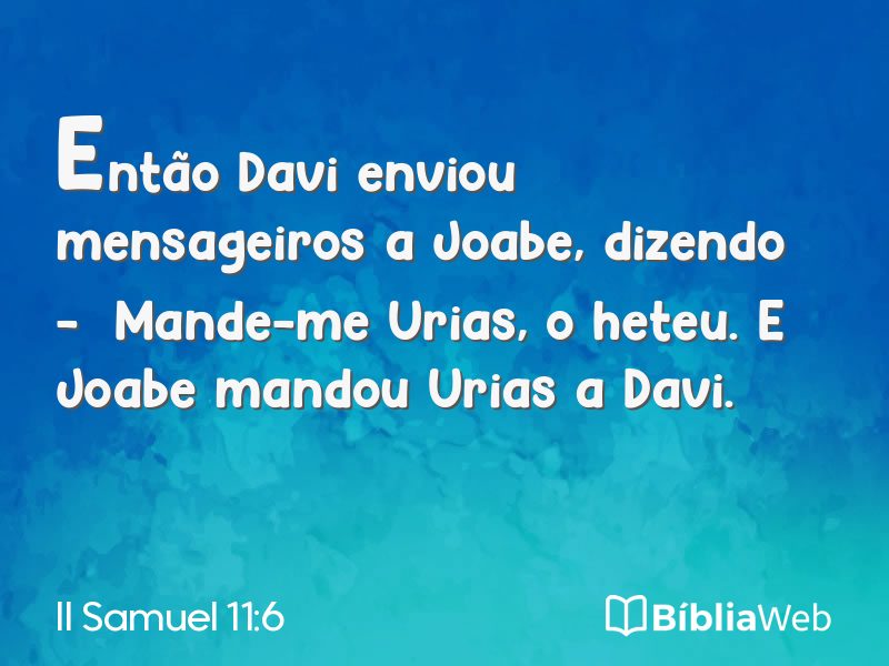 II Samuel 11:6 em imagem para compartilhar