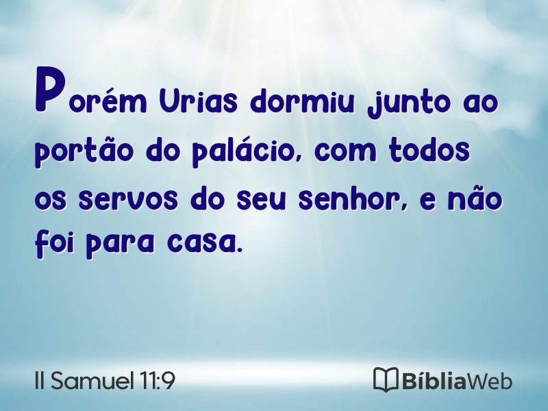 II Samuel 11:9 em imagem para compartilhar