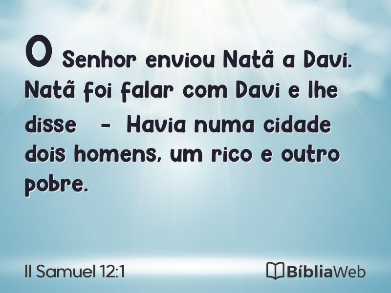II Samuel 12:1 em imagem para compartilhar