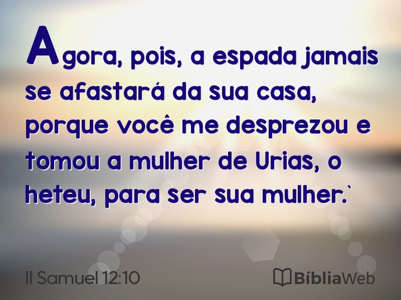 II Samuel 12:10 em imagem para compartilhar