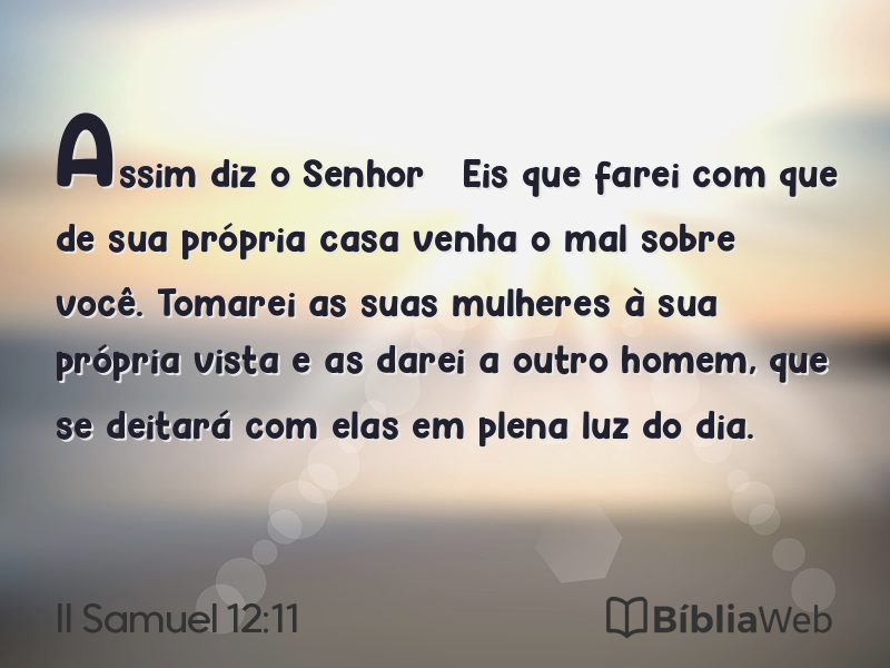 II Samuel 12:11 em imagem para compartilhar