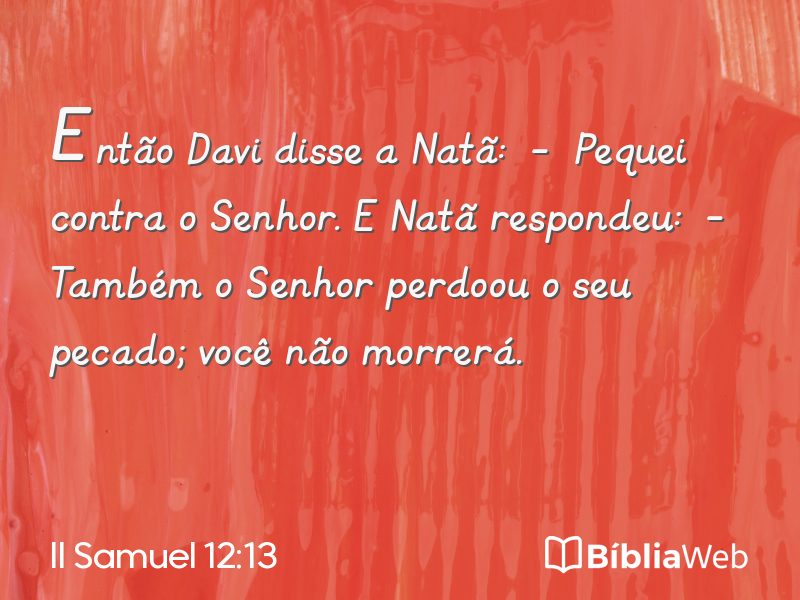 II Samuel 12:13 em imagem para compartilhar