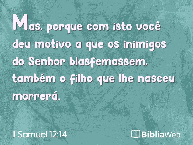 II Samuel 12:14 em imagem para compartilhar