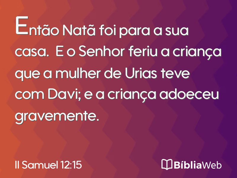 II Samuel 12:15 em imagem para compartilhar