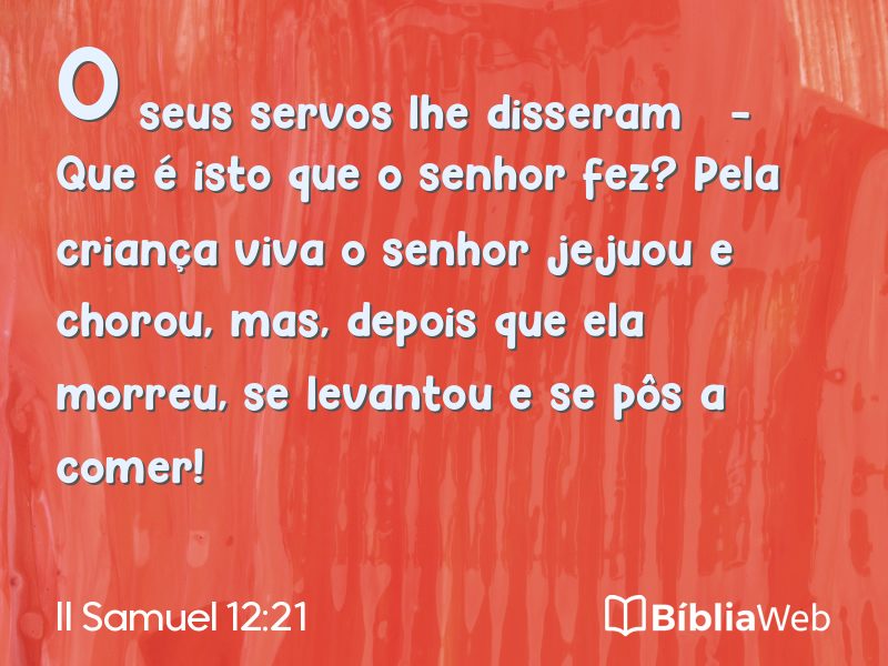 II Samuel 12:21 em imagem para compartilhar