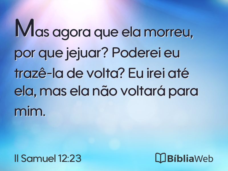 II Samuel 12:23 em imagem para compartilhar