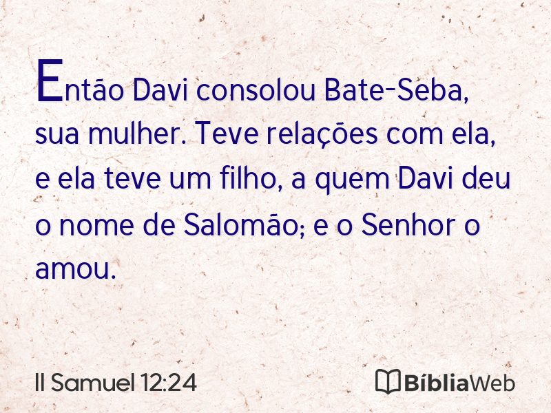 II Samuel 12:24 em imagem para compartilhar