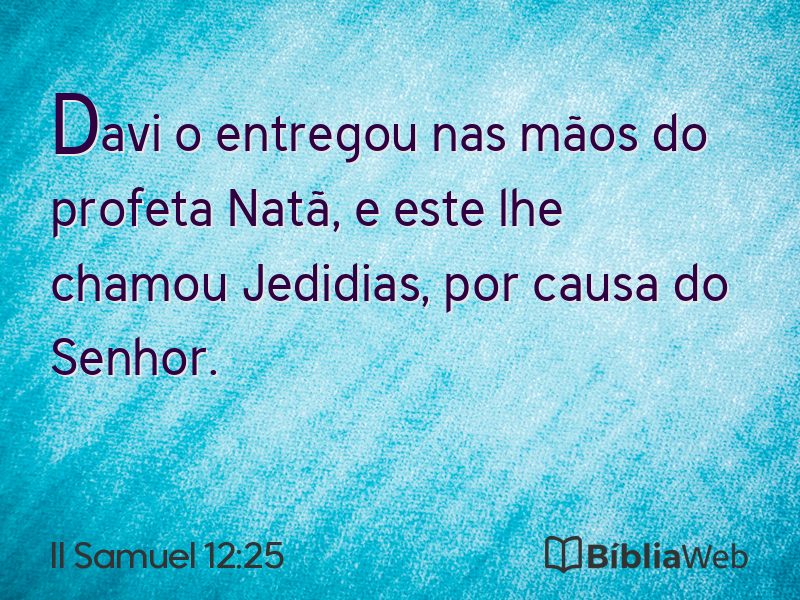II Samuel 12:25 em imagem para compartilhar