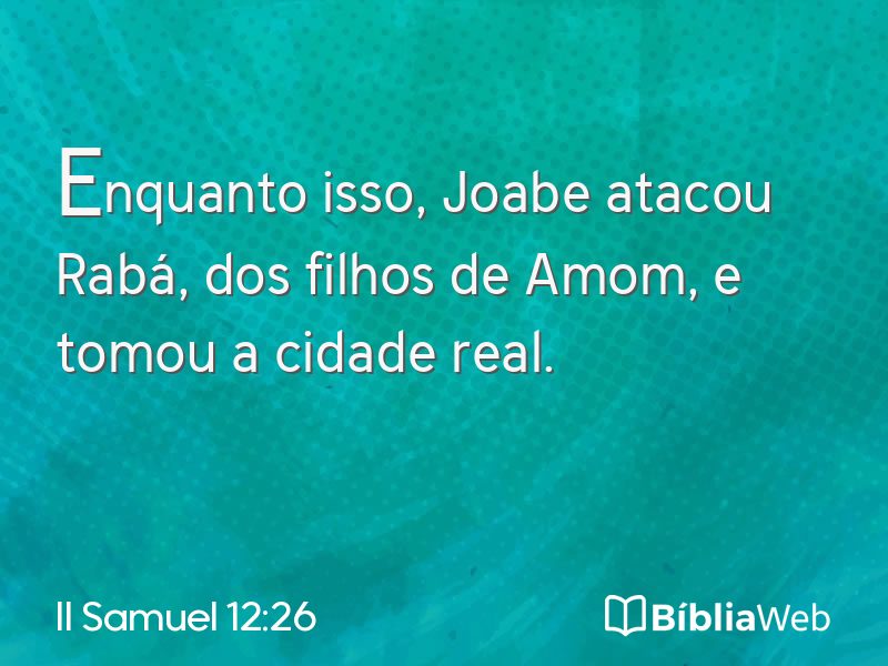 II Samuel 12:26 em imagem para compartilhar