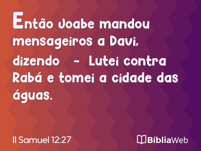 II Samuel 12:27 em imagem para compartilhar