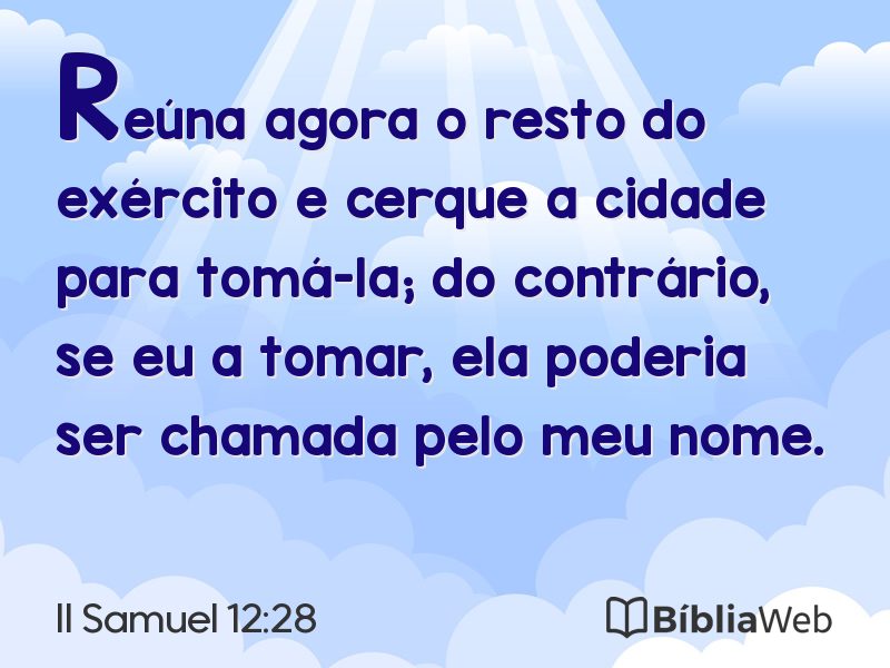 II Samuel 12:28 em imagem para compartilhar