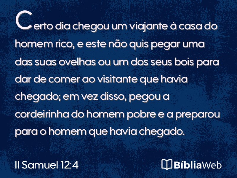 II Samuel 12:4 em imagem para compartilhar