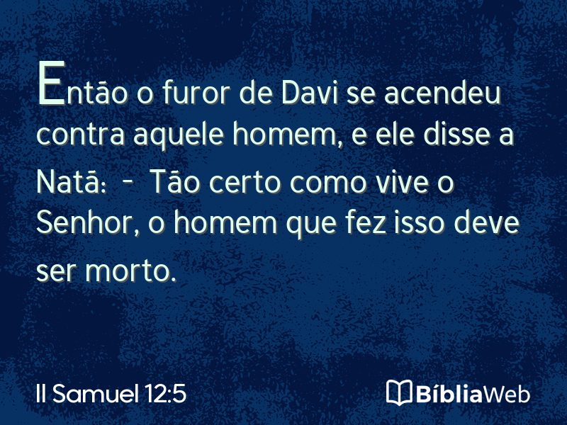 II Samuel 12:5 em imagem para compartilhar