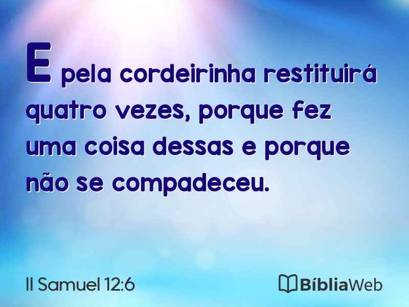 II Samuel 12:6 em imagem para compartilhar