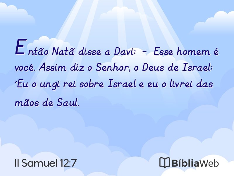 II Samuel 12:7 em imagem para compartilhar