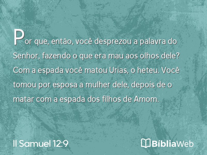 II Samuel 12:9 em imagem para compartilhar