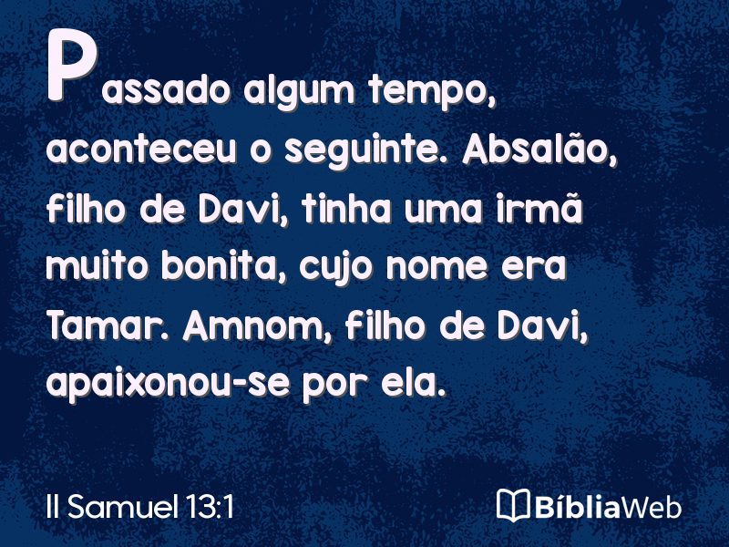 II Samuel 13:1 em imagem para compartilhar
