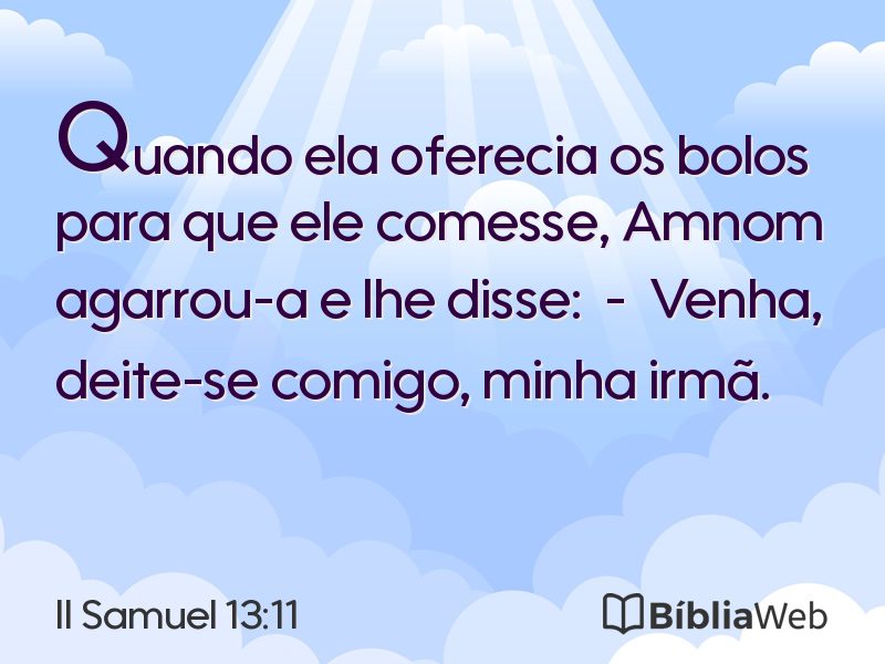 II Samuel 13:11 em imagem para compartilhar