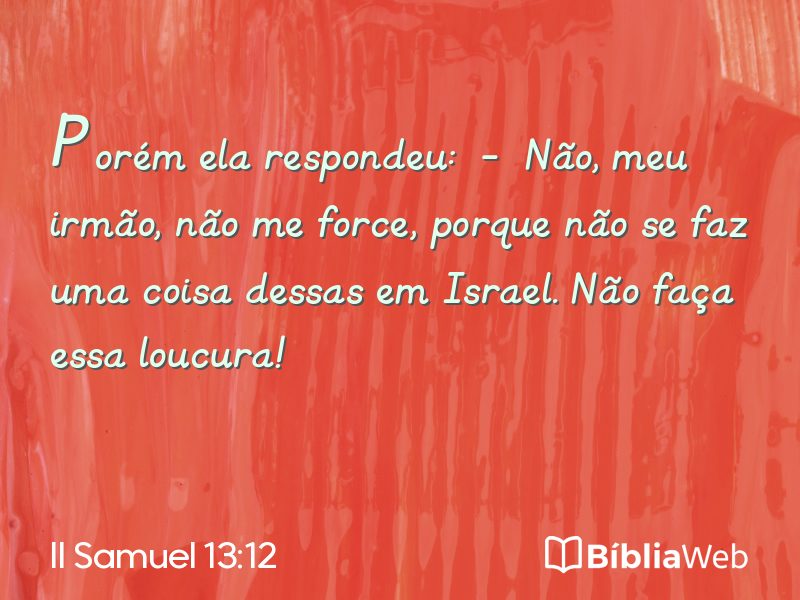 II Samuel 13:12 em imagem para compartilhar