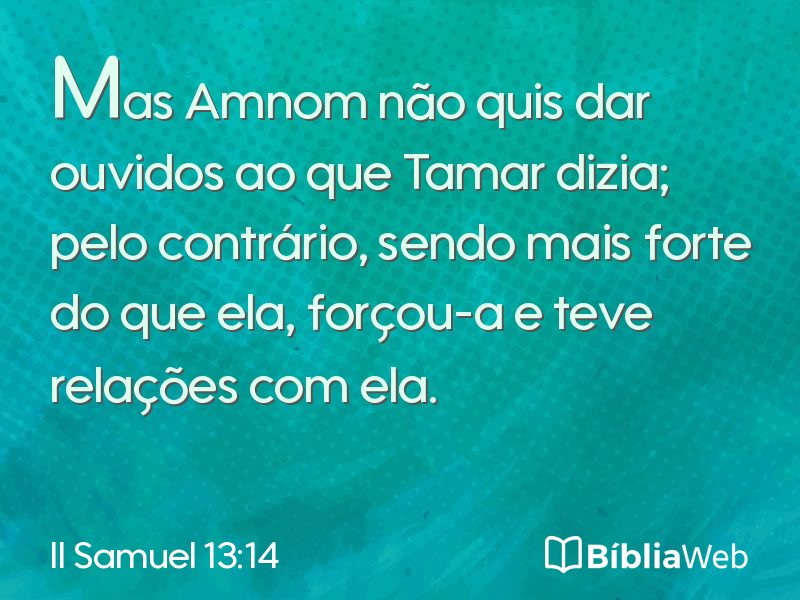 II Samuel 13:14 em imagem para compartilhar