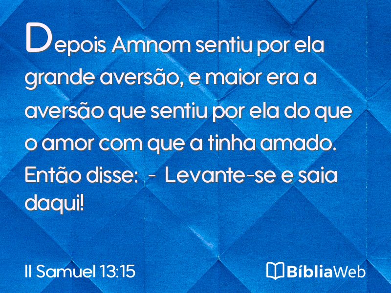 II Samuel 13:15 em imagem para compartilhar