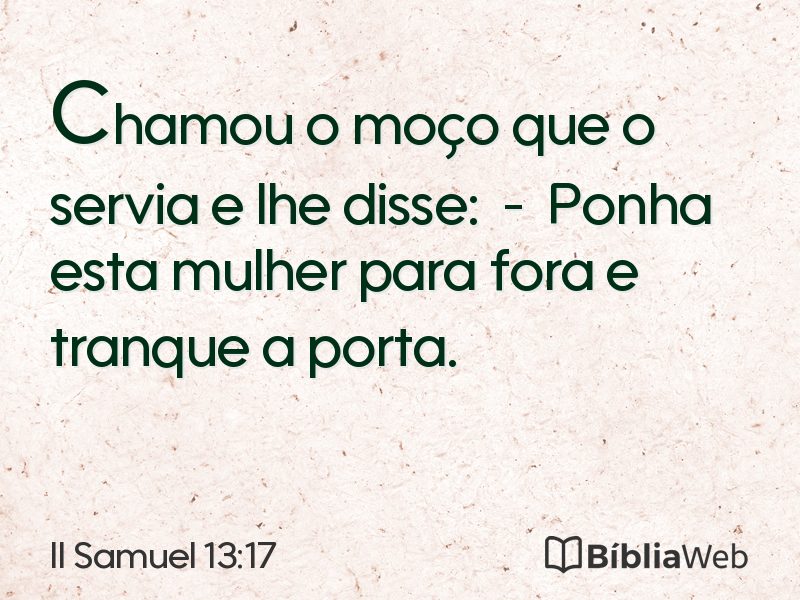 II Samuel 13:17 em imagem para compartilhar