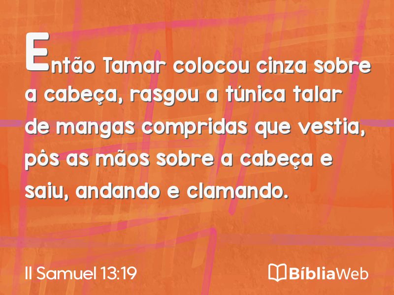 II Samuel 13:19 em imagem para compartilhar