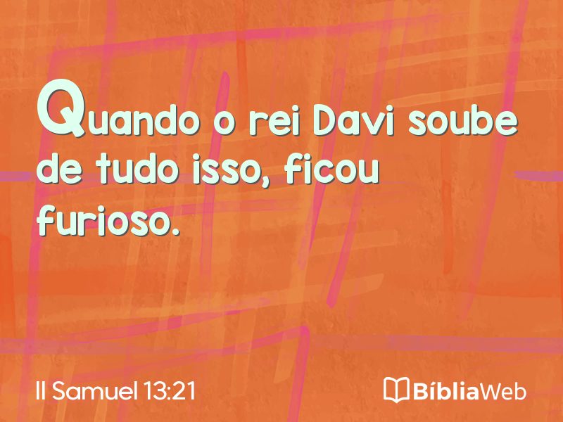 II Samuel 13:21 em imagem para compartilhar