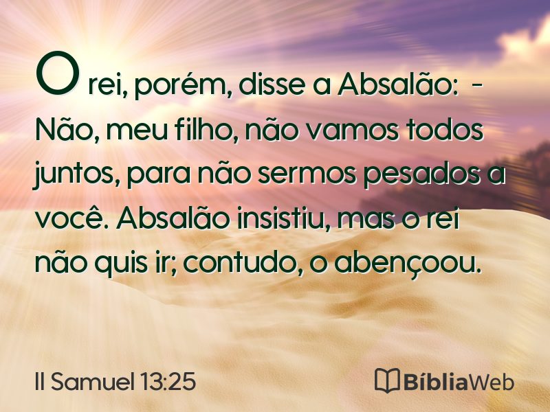 II Samuel 13:25 em imagem para compartilhar
