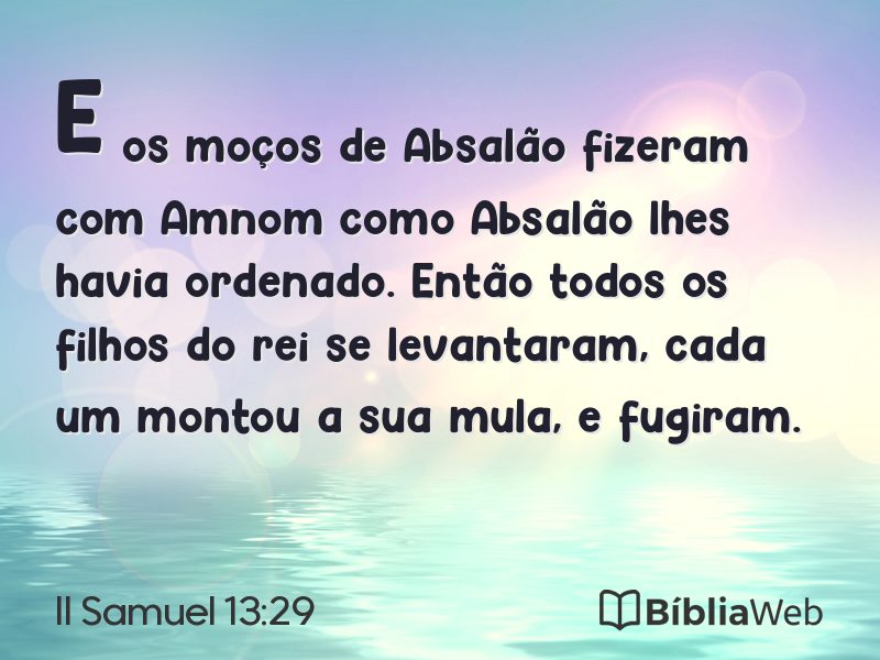 II Samuel 13:29 em imagem para compartilhar