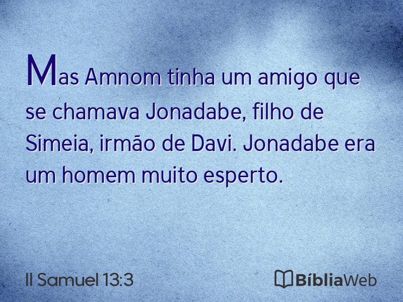 II Samuel 13:3 em imagem para compartilhar