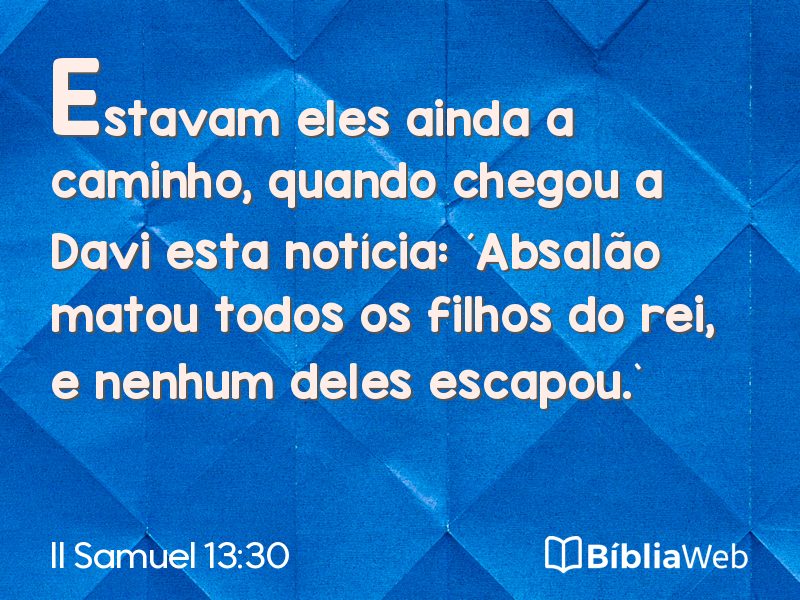 II Samuel 13:30 em imagem para compartilhar