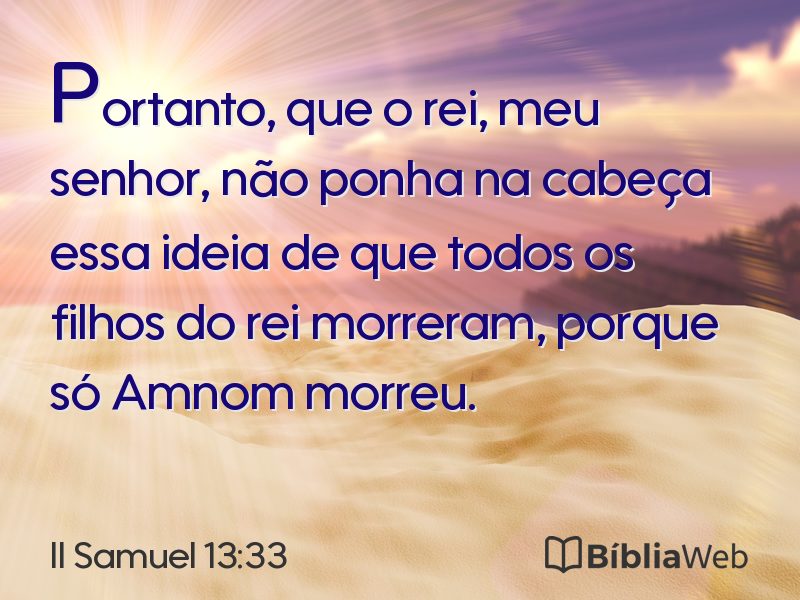 II Samuel 13:33 em imagem para compartilhar