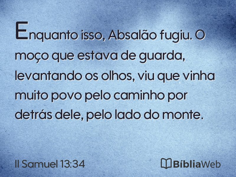 II Samuel 13:34 em imagem para compartilhar
