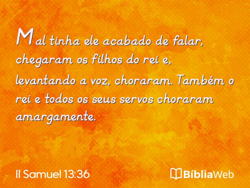 II Samuel 13:36 em imagem para compartilhar