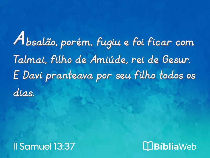 II Samuel 13:37 em imagem para compartilhar