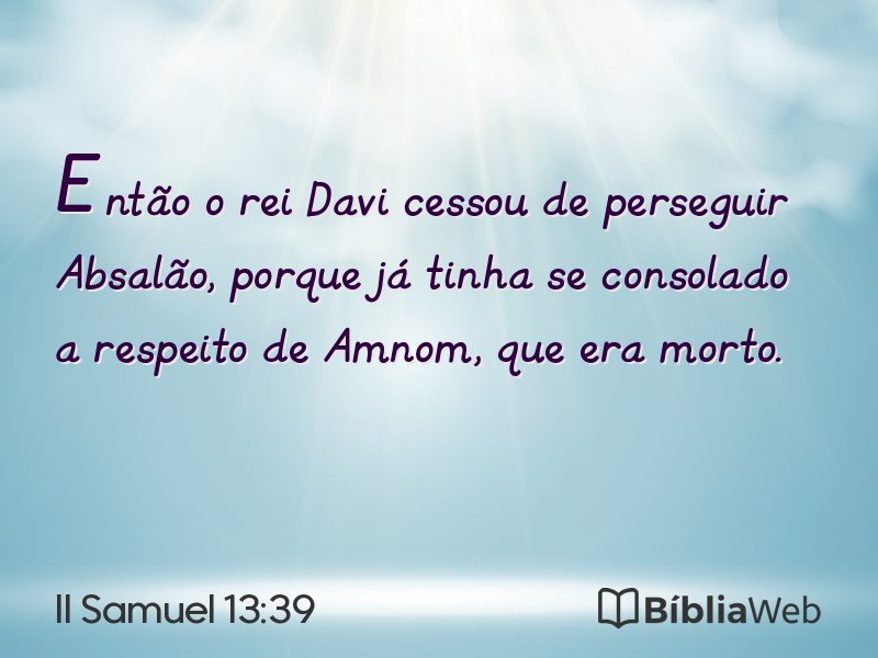 II Samuel 13:39 em imagem para compartilhar