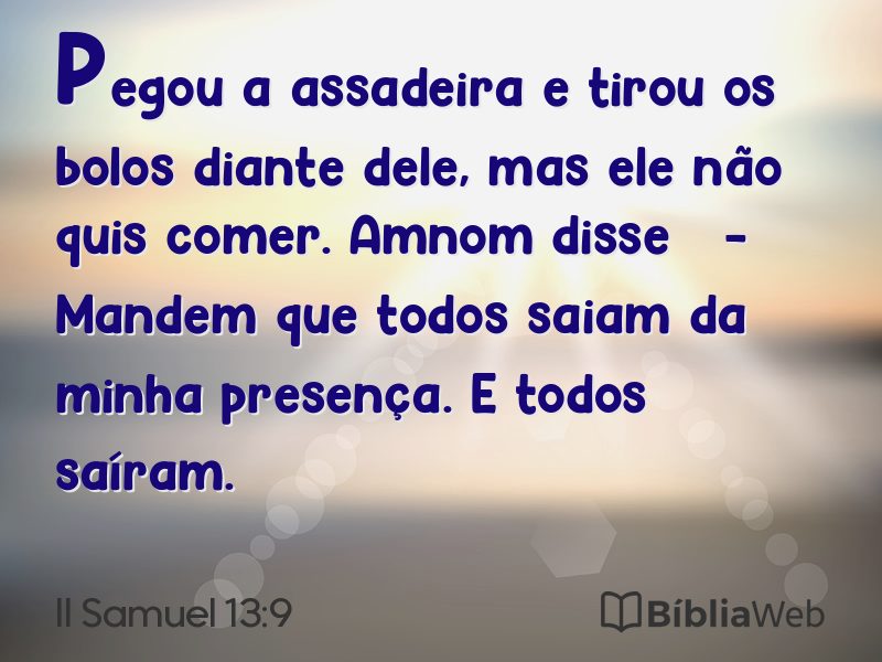 II Samuel 13:9 em imagem para compartilhar