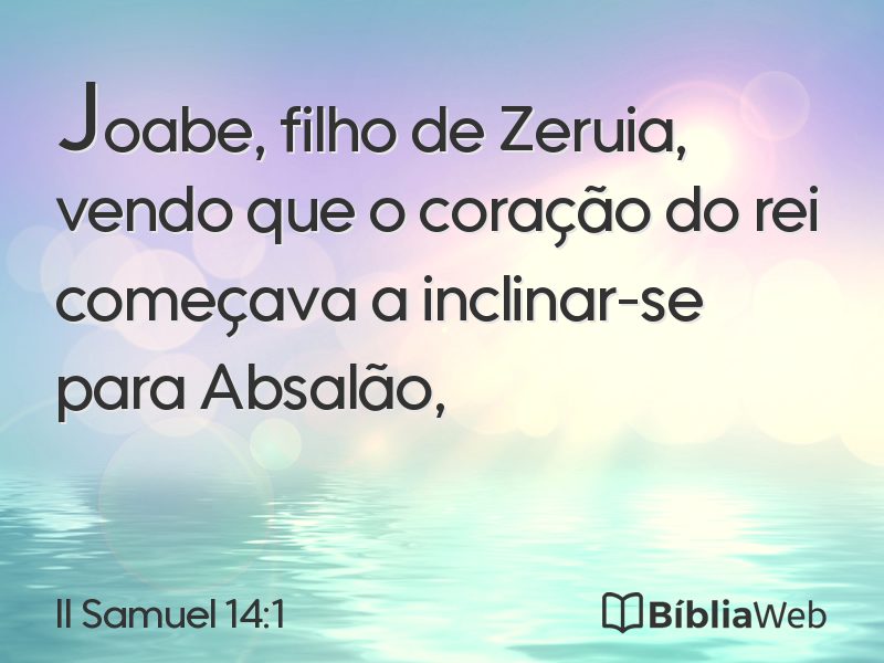II Samuel 14:1 em imagem para compartilhar