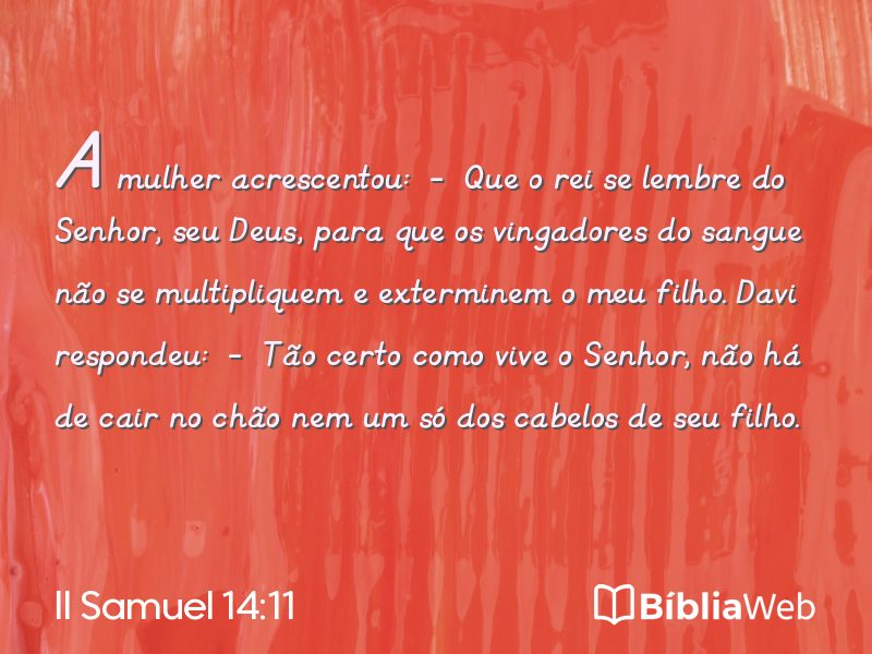 II Samuel 14:11 em imagem para compartilhar