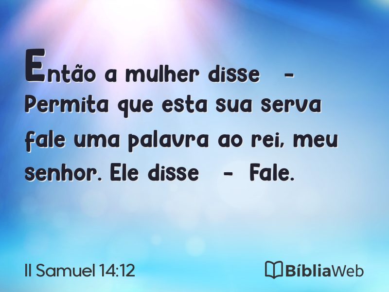 II Samuel 14:12 em imagem para compartilhar